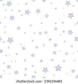Abstract stars and circles seamless pattern  
