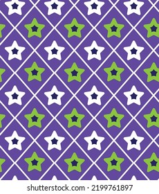 Resumen Estrellas Rayas Diagonales Estrellas Multicolor sin inconfundible Patrón retro Colores de moda a la moda Perfecto para la impresión de tela de alamante o envolver papel Tono verde púrpura eléctrico