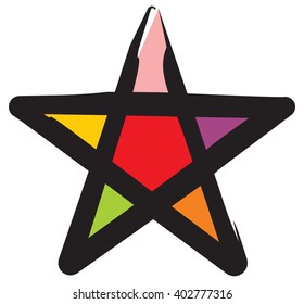 Abstract stars with different tips