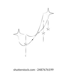 Abstract with stars and dots vector