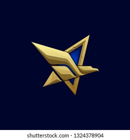 Abstract Stars Eagle illustration vector template. Suitable for Creative Industry, Multimedia, entertainment, Educations, Shop, and any related business