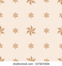 Abstract stars geometric seamless pattern.  Ornamental geometrical background. Mosaic, tail. Wrapping paper. Vector illustration.            