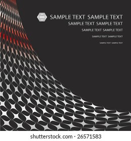 Abstract of stars  on a black background with space for text