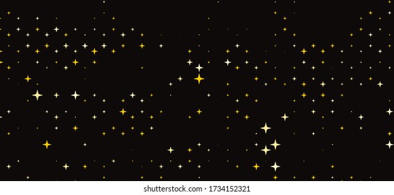 Abstract stars on a dark background. Night sky. Design for web banners, conferences, screensavers. Vector illustration