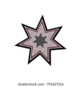 Abstract stars on a white background. Flat design, vector.