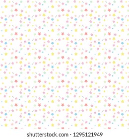 Abstract stars pattern background. Childish handcrafted wallpaper for design card, baby nappy, diaper, scrapbook, holiday wrapping paper, textile, bag print, t shirt etc