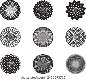 Estrellas abstractas, patrón. Adorno vectorial. Elemento de diseño gráfico.