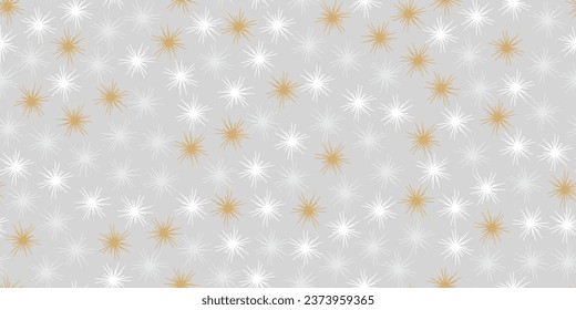Abstract Stars Seamless Pattern. Merry Christmas Contemporary Trendy Pattern. Star Hand Drawn Modern Cartoon Style Background. Vector