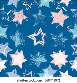 Abstract stars Seamless Pattern. texture with grunge shapes.striped repeating wallpaper.poster with geometric Elements.