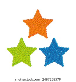 Abstract stars vector illustration isolated on white background