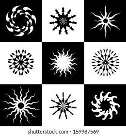 Conjunto vectorial de estrellas abstractas.