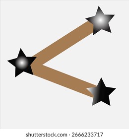 Abstract star-shaped connection design with linked points, representing networking, teamwork, and creative collaboration.