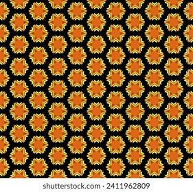 Abstract star-shaped pattern on a dark background