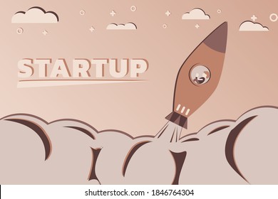 Abstract startup business in imagine. rocket go to the galaxy. startup in marketing community. design rocket and startup business for esp10. 