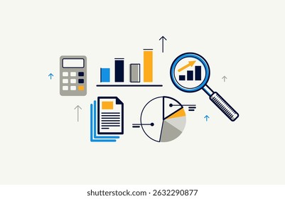 Abstract statistics infographics vector, market trade diagrams and charts, data analysis report, presentation.