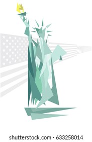 abstract Statue of Liberty vector