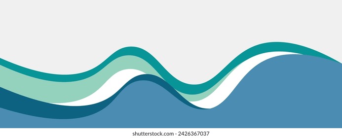 Abstrakte Stahl Blau und Teal Banner Vorlage mit dynamischen Hintergrund Kurvenformen. Modernes dunkeltürkises Business-Webinar-Bannerdesign für Web, Hintergrund, Broschüre, Website, Zielseite, Präsentation