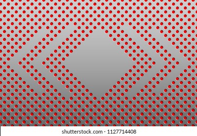Abstract steel wall on red background, Vector illustration