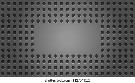 Abstract steel wall vector background and label in the middle for text, Vector illustration