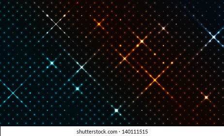 The abstract stellar background with various colors stars / The stellar background / The abstract background