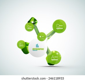 Abstract step infographic business layout - modern composition of geomtric shapes with light effects Abstract step infographic business layout - modern composition of geomtric shapes with light effects