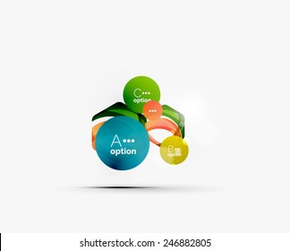 Abstract step infographic business layout - modern composition of geometric shapes with light effects