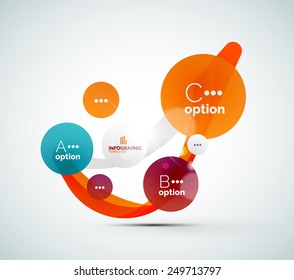 Passo abstrato infográfico layout de negócios - composição moderna de formas geométricas com efeitos de luz