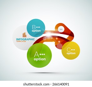 Abstract step infographic business layout - modern composition of geometric shapes with light effects 