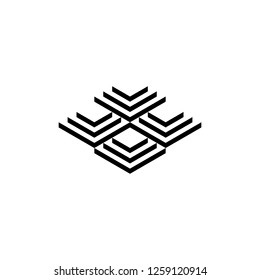 Abstract Step Stage Staircase Logo Design Inspiration