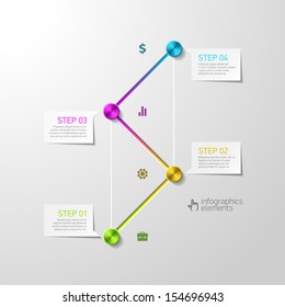 Abstract steps infographics design template. Vector.