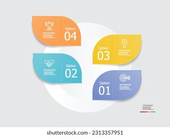 abstract steps timeline infographic element report background with business line icon 4 steps for any business-related presentation or publication vector illustration