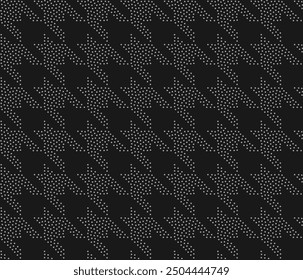 Abstract stipple texture houndstooth seamless pattern