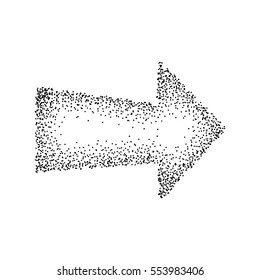 Abstract Stippling Arrow texture and backgrounds. Vector and Illustration.