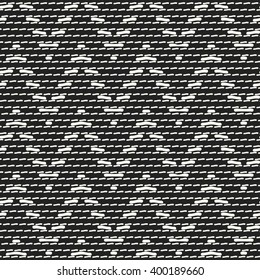 Abstract stitch strokes variegated zigzag. Seamless pattern.