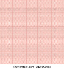 Resumen de textura de fondo sin fisuras del patrón vectorial de banda de costura. Efecto de trabajo de la aguja de costilla de mano en marcha, rayas horizontales de diseño denso. Sencillo bordado cosiendo rosado repita para el bebé.