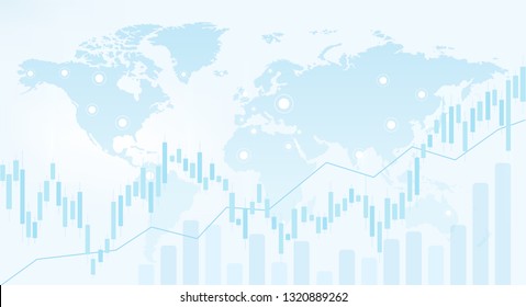 Abstract stock market background. Stock market data. Forex wallpaper. International business vector illustration.