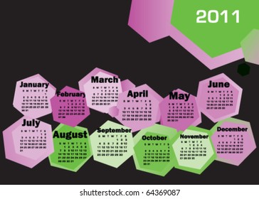Abstract stock vector calendar 2011