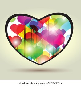Abstract stock vector heart for valentines day card