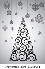 Abstract stock vector new year tree