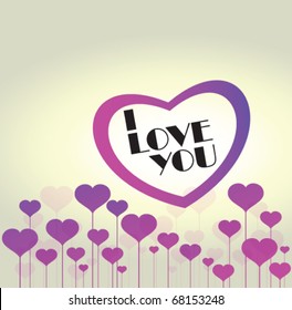 Abstract stock vector valentines day card
