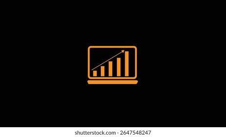 Abstract  stocks market growth graph simple and money  stock icon isolated.