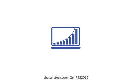 Abstract  stocks market growth graph simple and money  stock icon isolated.