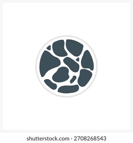 Logotipo Abstractas del patrón de piedra en forma circular