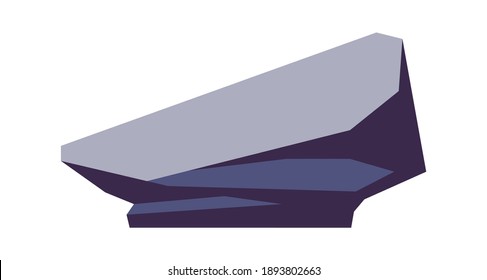 Icono aislado del vector de cartografía de piedra abstracta, roca o adoquín alienígena