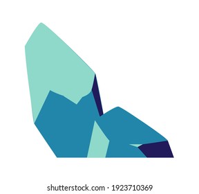 Icono aislado del vector de cartografía de piedra abstracta, roca o adoquín alienígena