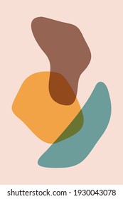 Las formas de piedra abstracta equilibran la ilustración vectorial para el diseño de afiches para el interior moderno, la impresión de cubiertas, el afiche, el fondo.