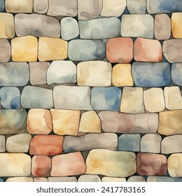 Abstract stone water color seamless pattern. Bright colors, painting on a light background for beauty products or other.