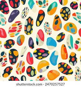 Abstract stone watercolor multicolor seamless pattern , Stone hand painted watercolor brush textured polka dots. Design element for sale banners, posters, labels, and gift wrapping paper.