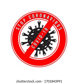 Abstract stop Coronavirus or COVID-19 Vector illustration eps 10.
