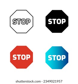 Abstract Stop Road Silhouette Illustration, can be used for business designs, presentation designs or any suitable designs.